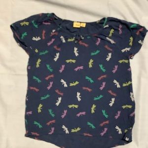 3/$20.  Mudd Navy Dragonfly blouse size 12